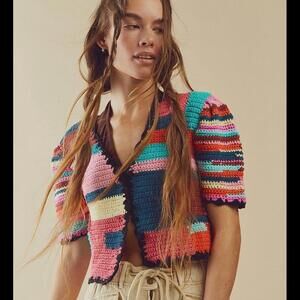 TACH Tini Crochet Cropped Cardigan